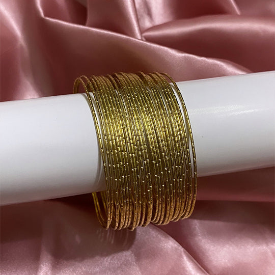 Goldplated Multiple Bangles Look Bracelet